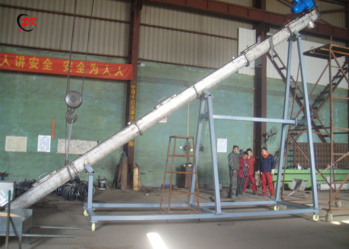 Overloading Tube Auger Screw Conveyor Bulk Materials Carbon Steel