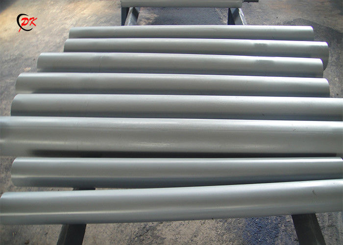 Heat Resistant Conveyor Belt Roller , Low Radial Runout Steel Idler Roller