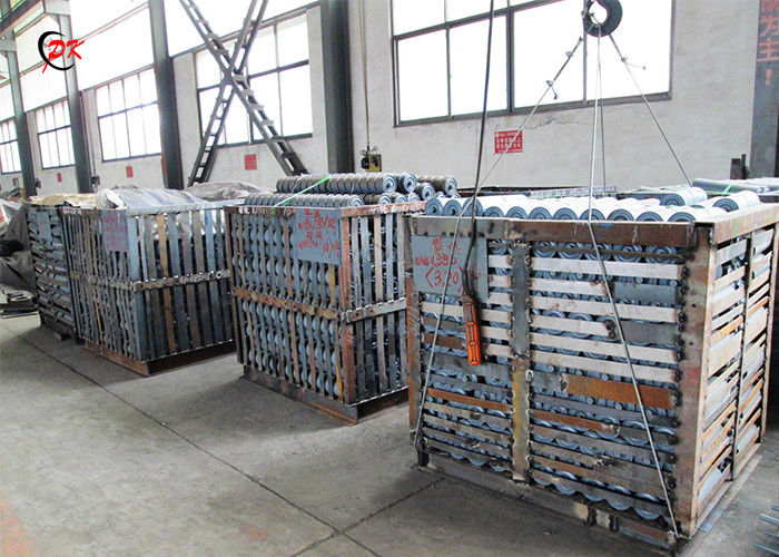 Heat resistant Conveyors Belt Idler For Clinker Steel Pipe Rollers