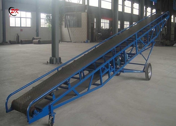 Mobile Adjustable Angle Belt , Loose Packages Carbon Steel Conveyor Belt