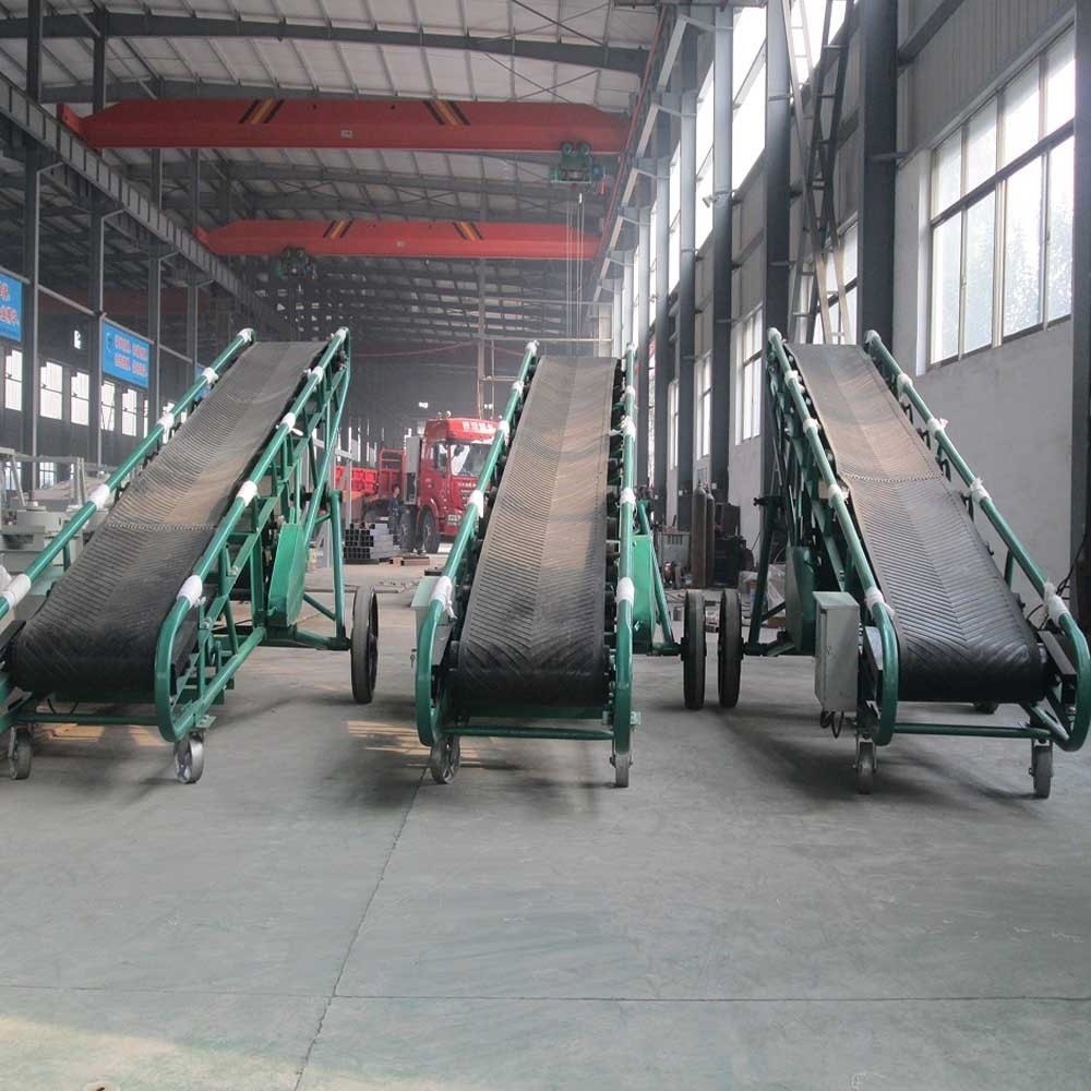 Gravel Mobile Conveyor Belt Carbon Steel Mobile Mining Rubber For Cement Plant