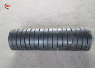 Sand Conveyor Belt Roller Fixed And Horizontal , Rubber Coated Idler Rollers