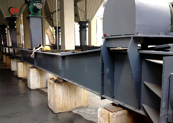 Roof Grain Scraper Chain Conveyor On Steel Silo With Catwalk QMS Model