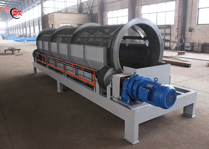 Organic Waste Rotating Drum Screen Green Waste Trommel Sieve Machine For Recycling